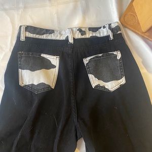 Cow print pants